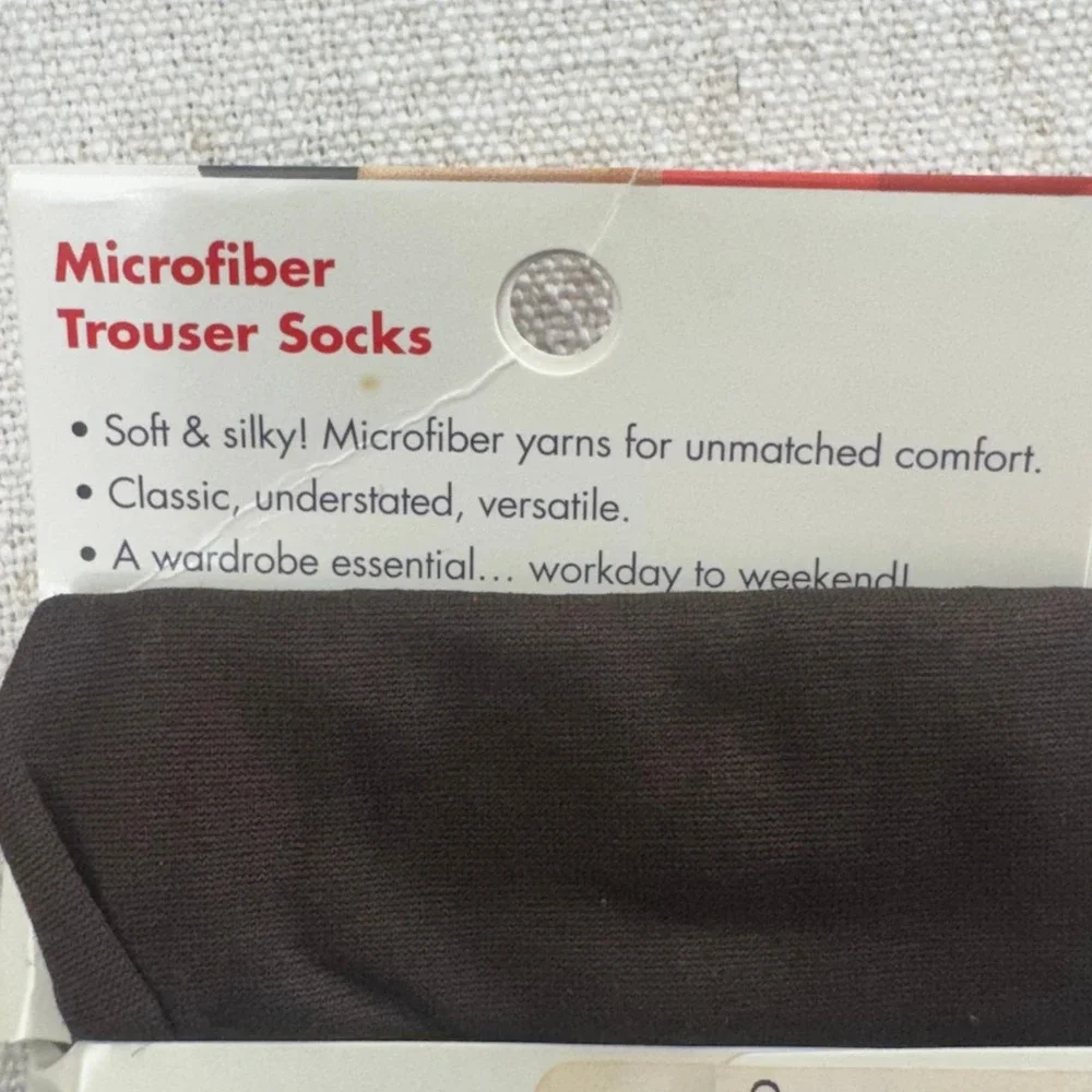 Vintage L’eggs Wear Brown Microfiber Trouser Socks 2 Pair NOS Made in USA